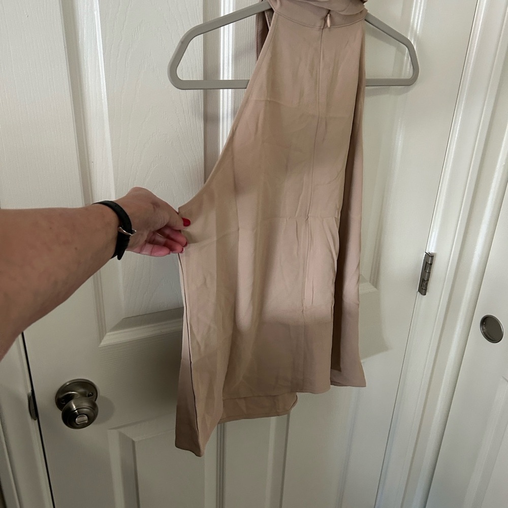 STYLEWE Women’s Tan Halter Neck Tie Blouse, Size XL, NWOT - Picture 3 of 7